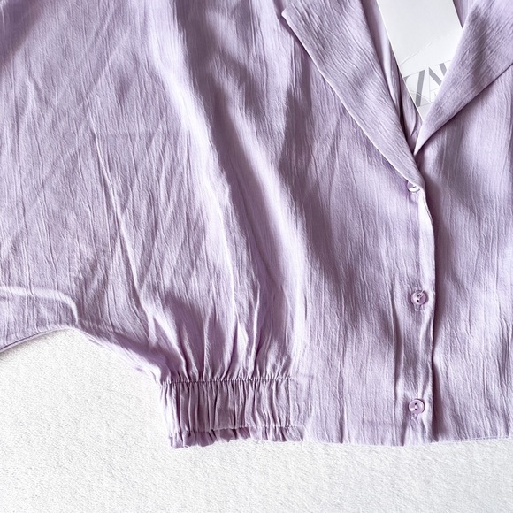 Zara Lilac Cropped Blouse - Picture 8 of 12
